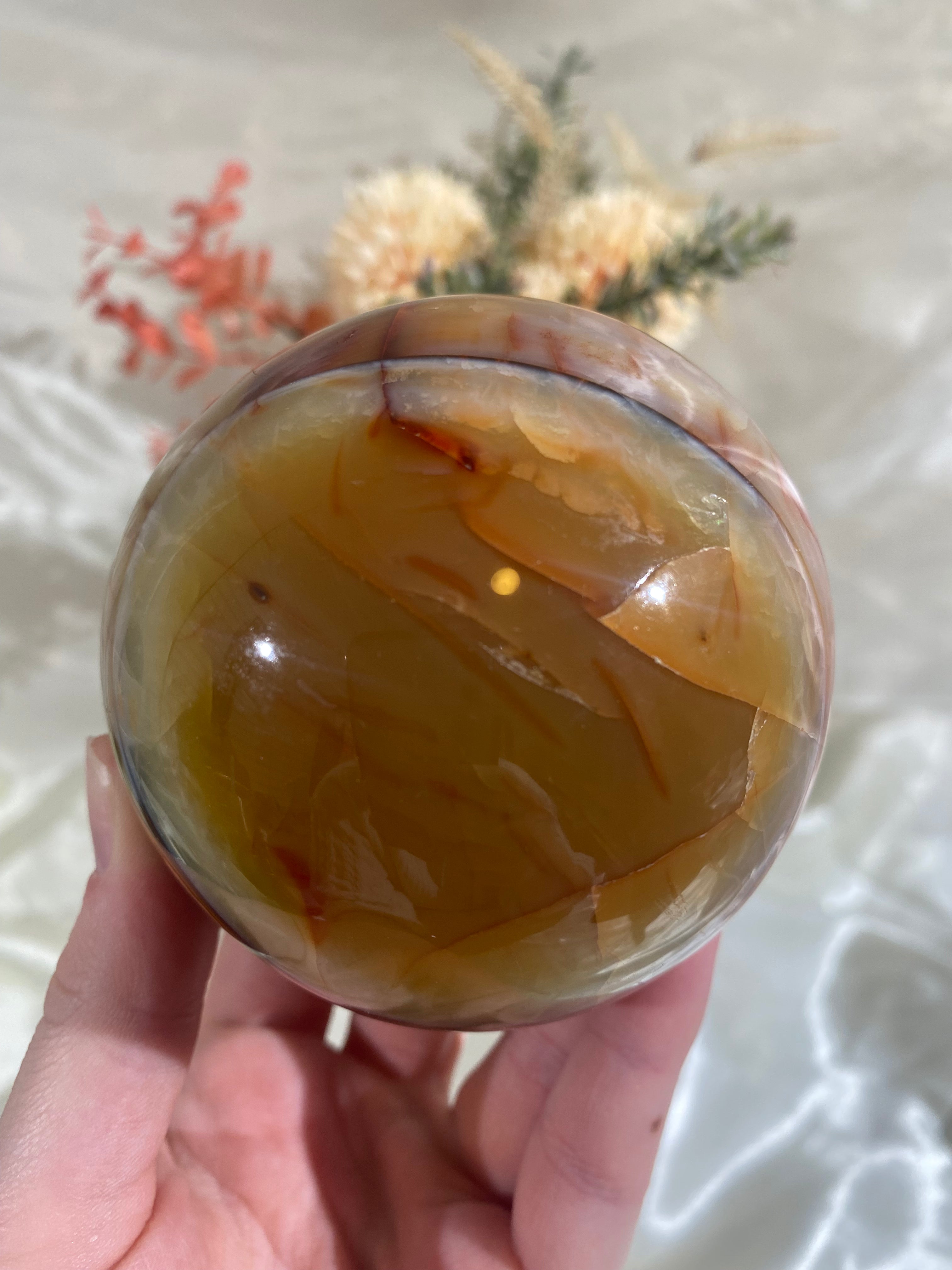 XL Carnelian Sphere (CAS4)