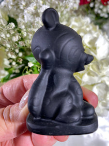 Self-Standing Obsidian Character Carving - Tigger