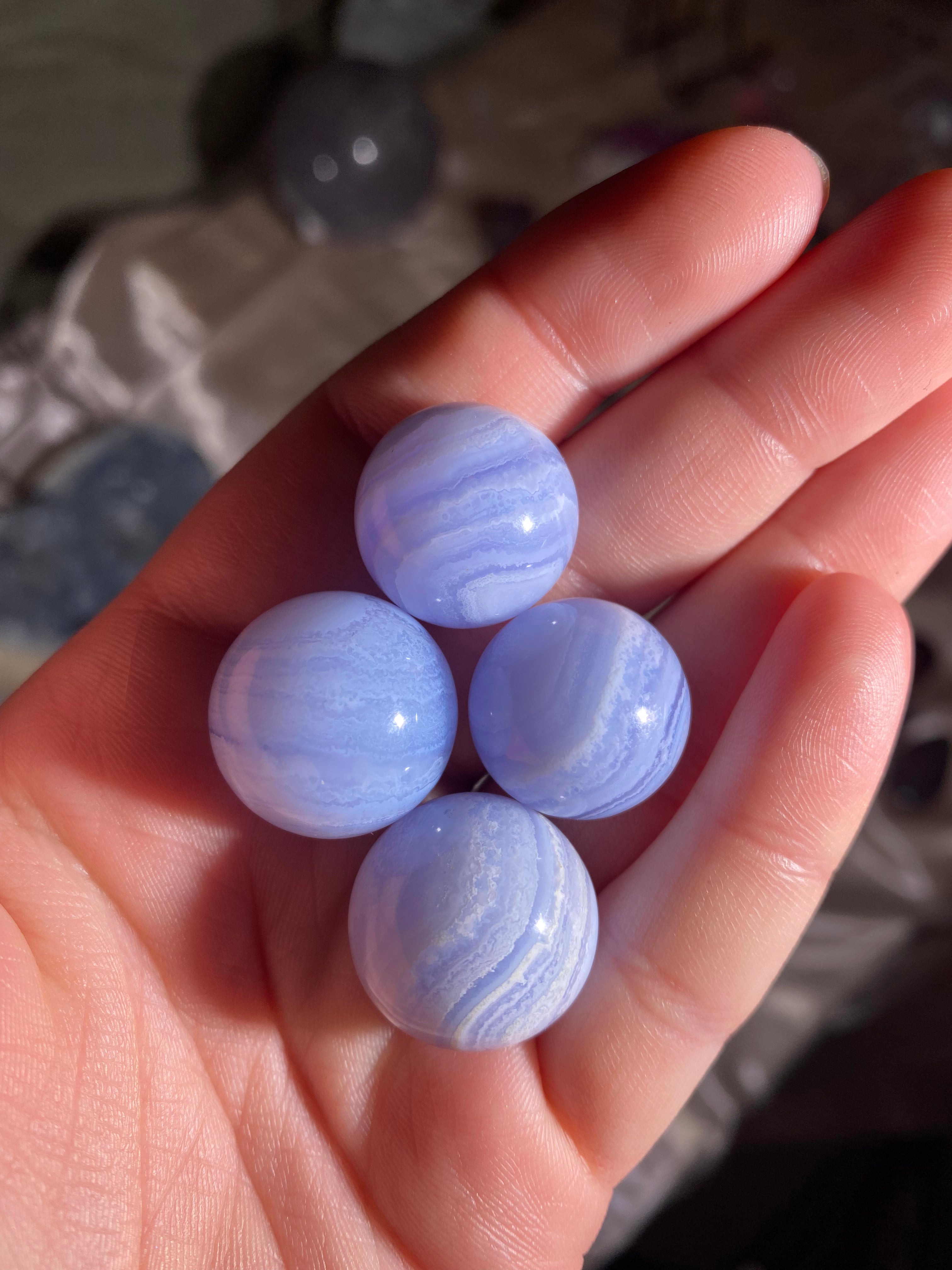 Blue Lace Agate Mini Sphere (1 piece)