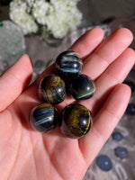 Load image into Gallery viewer, Blue Tigers Eye Mini Sphere (1 piece)

