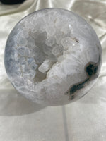 Load image into Gallery viewer, XL Druzy Moss Agate Sphere (XMA19)
