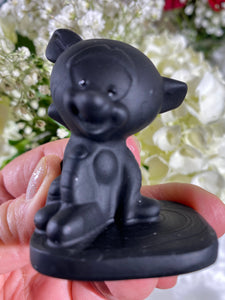 Self-Standing Obsidian Character Carving - Tigger
