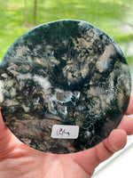 Load image into Gallery viewer, Moss Agate Round Slab/Coaster (L)
