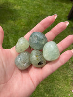 Load image into Gallery viewer, Prehnite with Epidote Tumble (1 piece)
