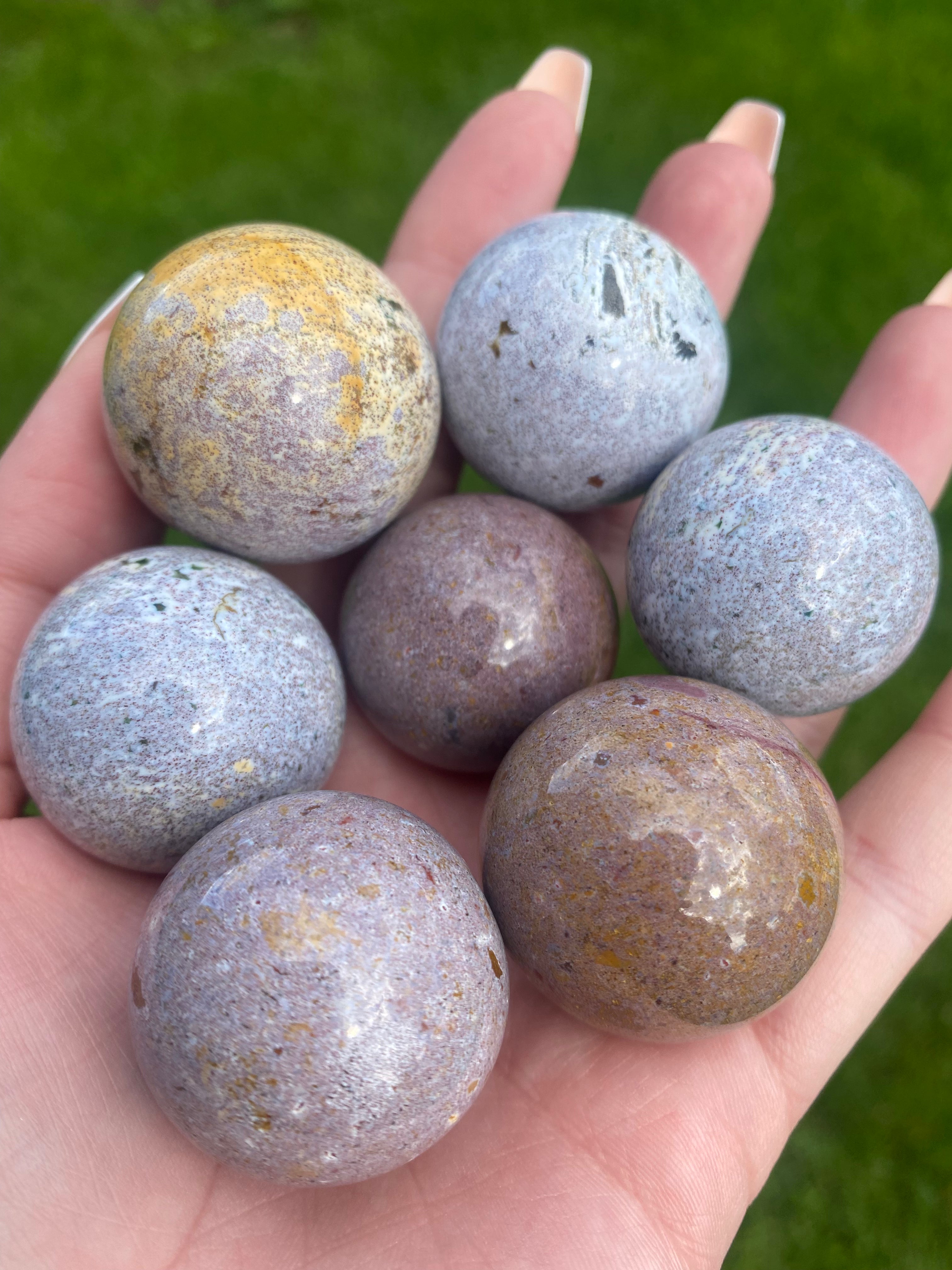 Pastel Ocean Jasper Sphere (1 piece)