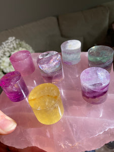Small Rainbow Fluorite Cylinder (1 piece)