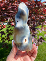Load image into Gallery viewer, Large Orca Agate Flame - You Choose
