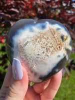 Load image into Gallery viewer, Orca Agate Heart - You Choose
