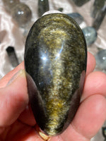 Load image into Gallery viewer, Golden Sheen Obsidian Palmstone D
