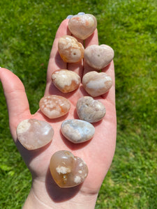 Flower Agate Heart (1 piece)