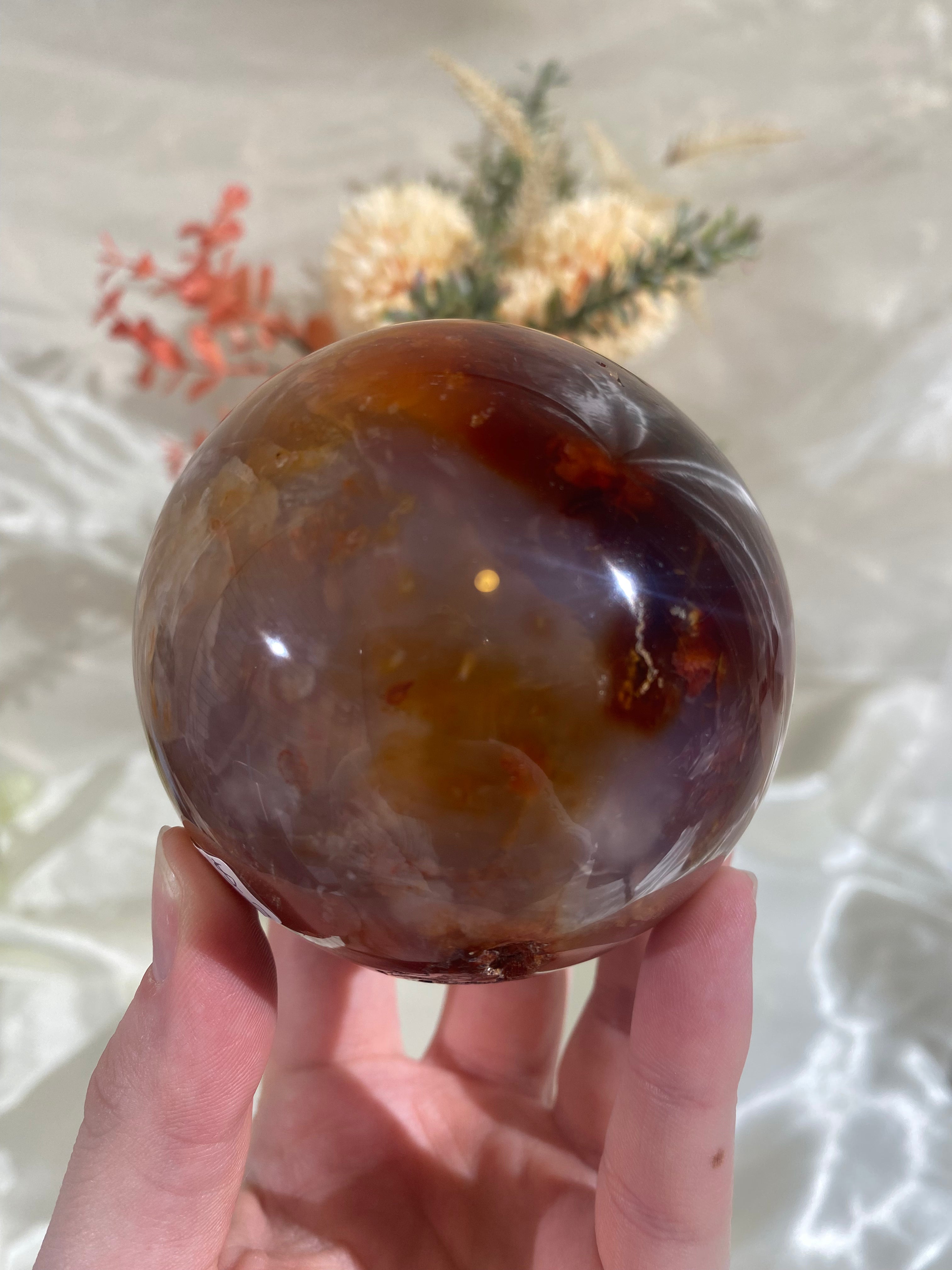 Large Purple-Hue Carnelian Sphere (CAS3)