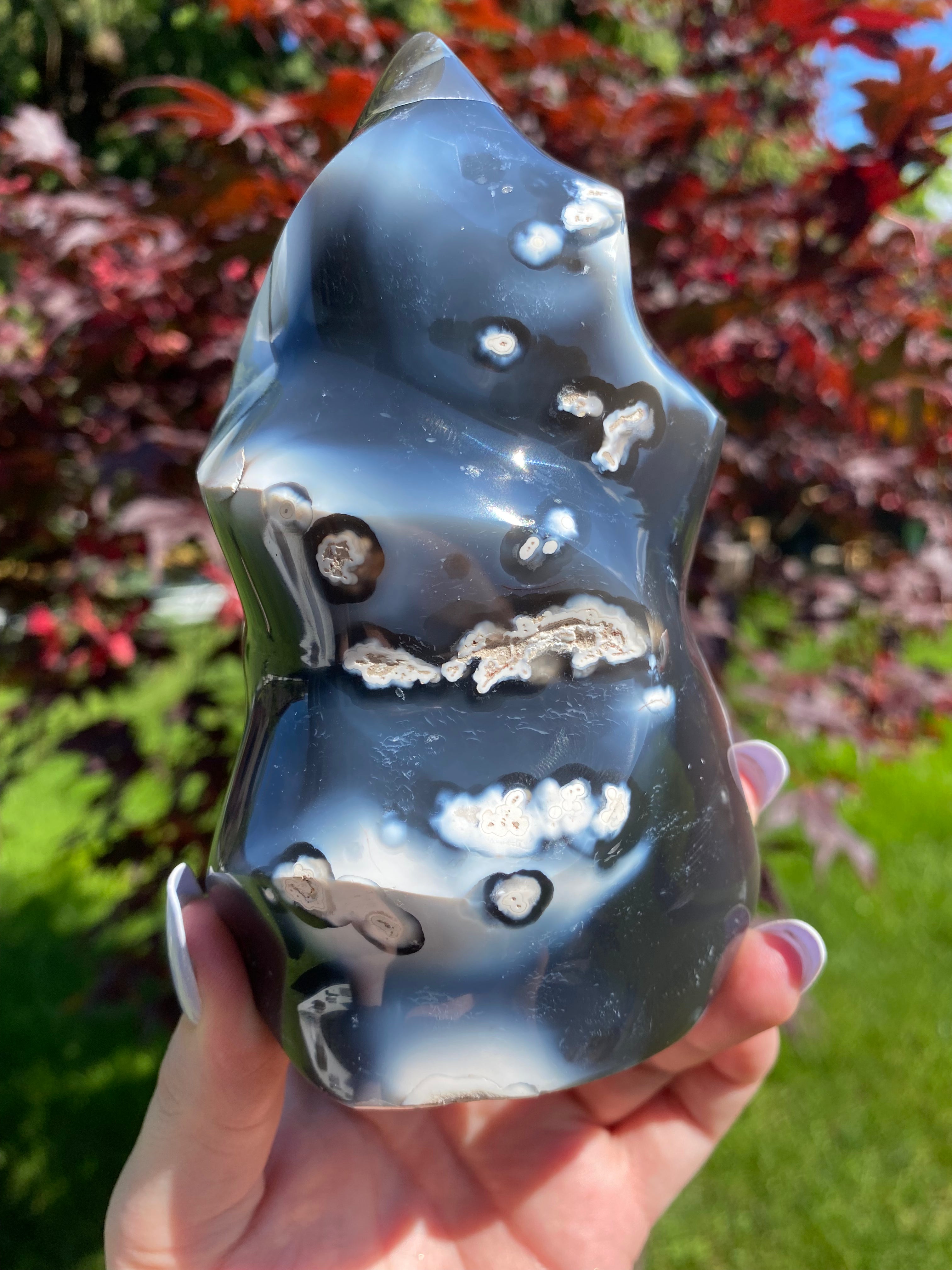 Large Orca Agate Flame - You Choose