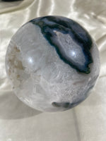 Load image into Gallery viewer, XL Druzy Moss Agate Sphere (XMA19)
