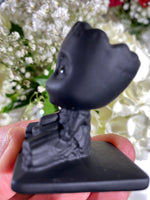 Load image into Gallery viewer, Self-Standing Obsidian Character Carving - Baby Groot
