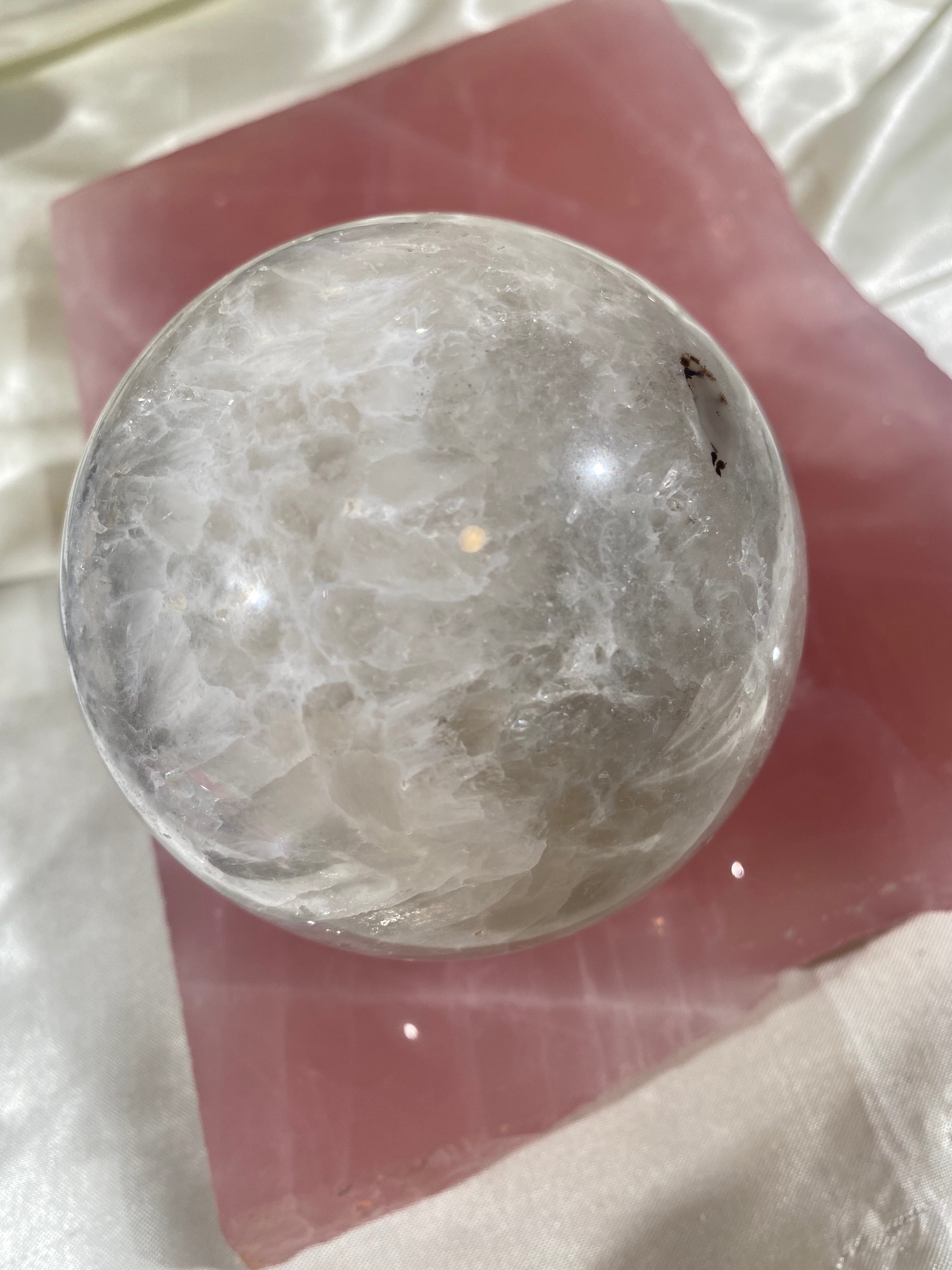 XL Druzy Moss Agate Sphere (XMA4)