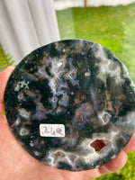 Load image into Gallery viewer, Moss Agate Round Slab/Coaster (R)
