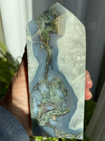 Load image into Gallery viewer, Moss Agate Tower (XLMA9)
