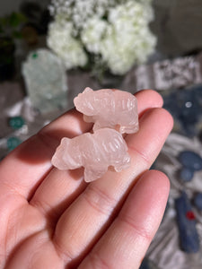 Rose Quartz Mini Carving - (1 Piece)