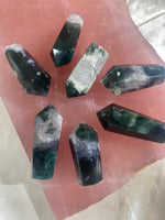 Load image into Gallery viewer, Moss Agate Tapered Cupcake Tower (1 piece)
