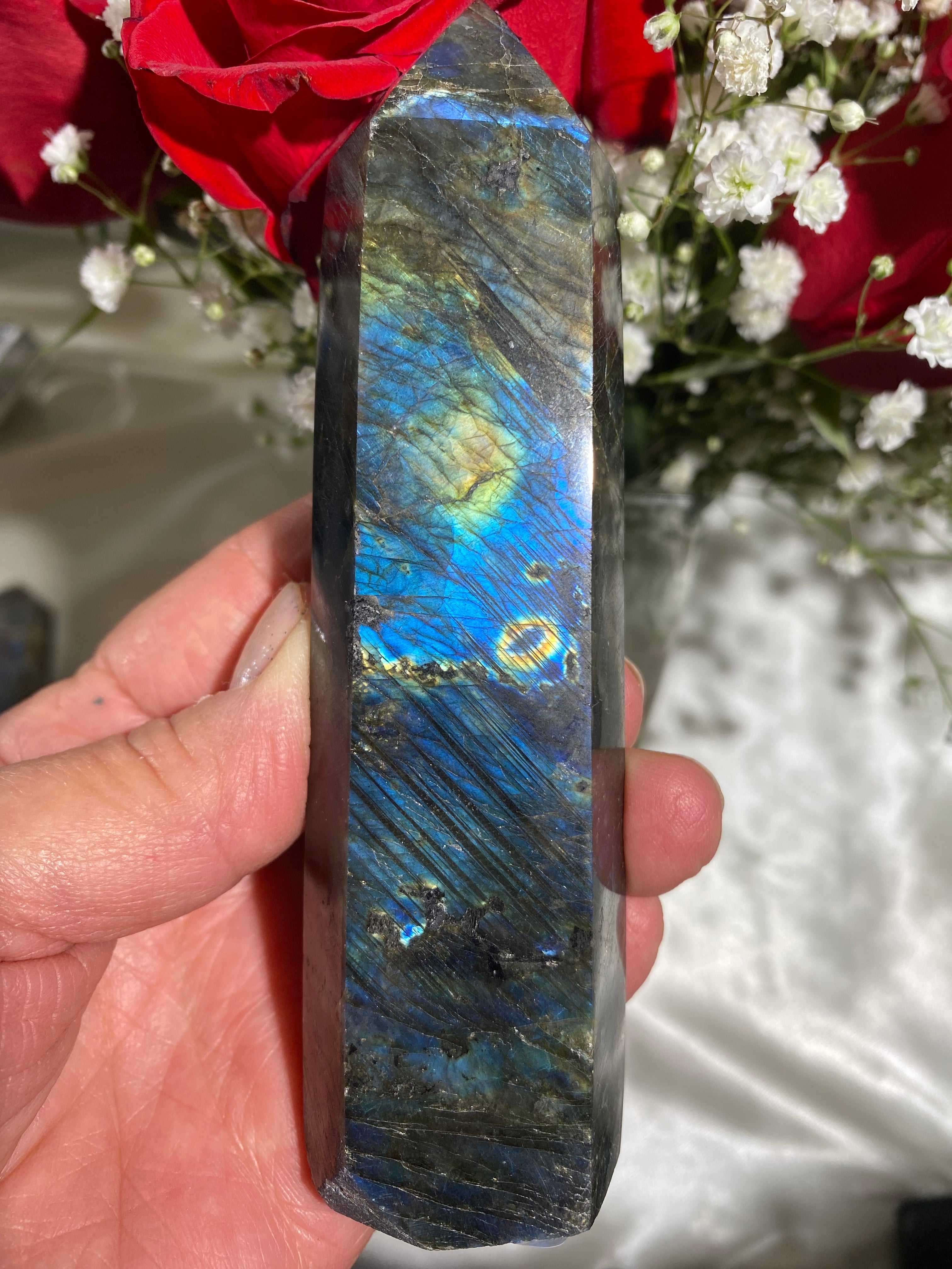 Large Flash Labradorite Tower (H)