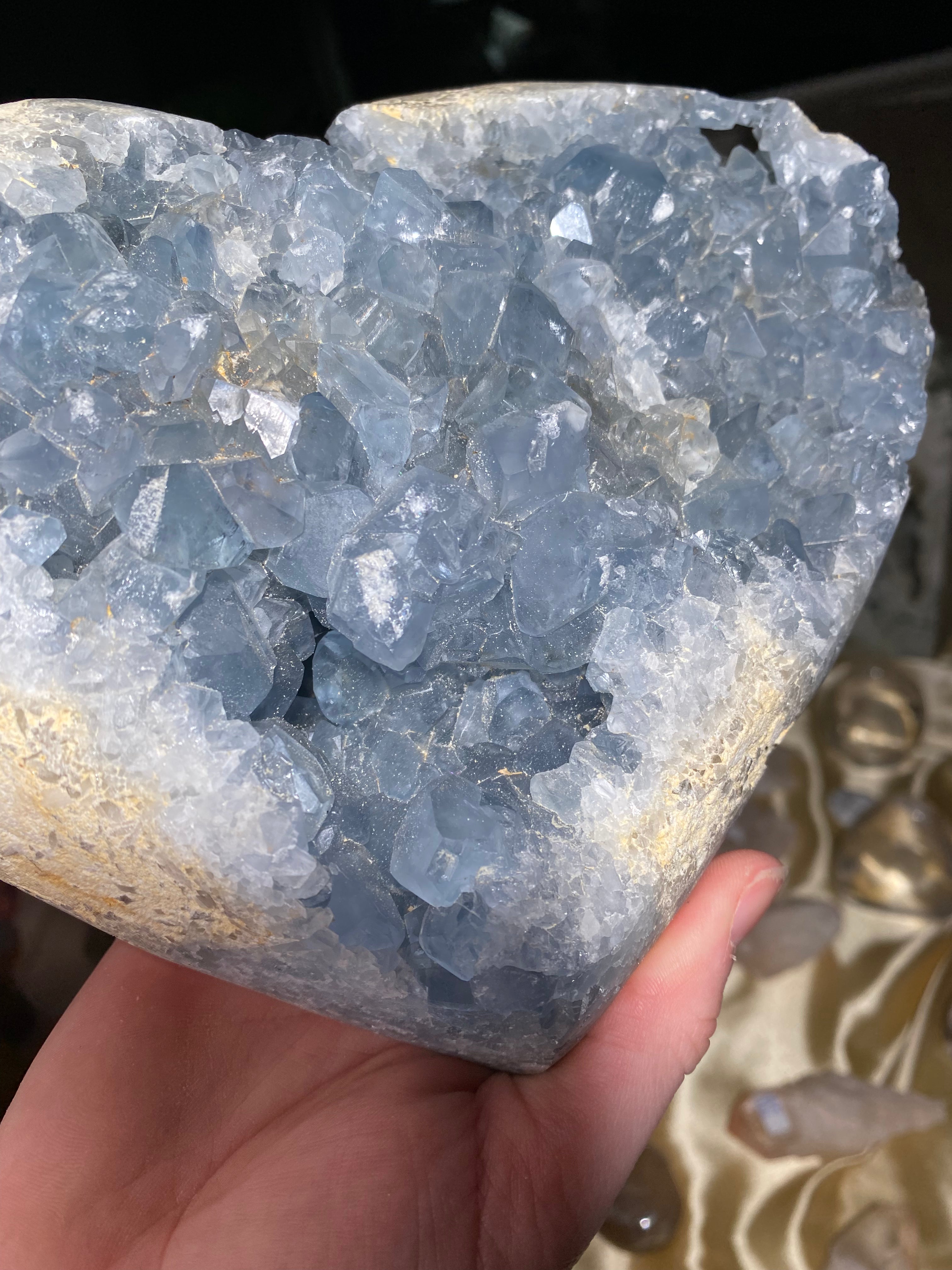 XXL Celestite Heart (10+ lbs)