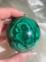 Load image into Gallery viewer, Malachite Sphere (W) 1 lb &amp; 7 oz
