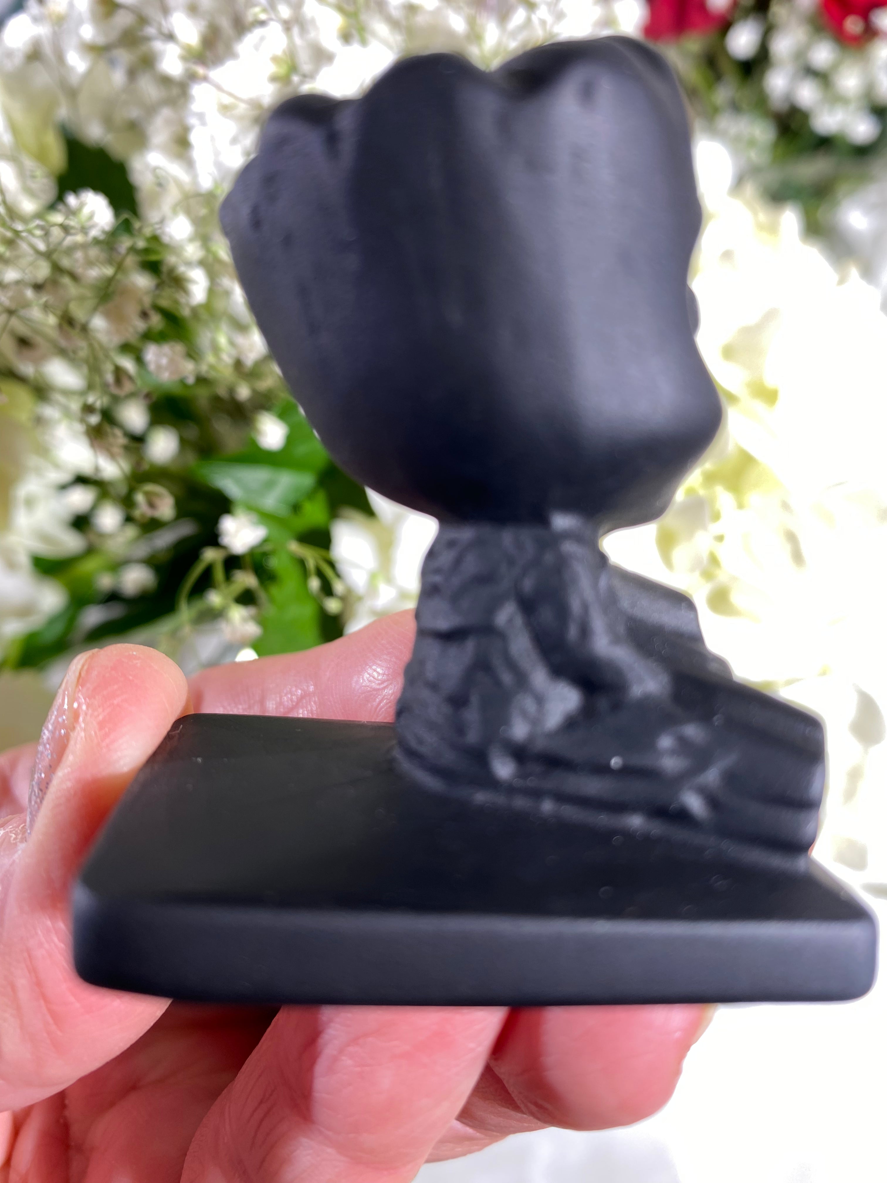 Self-Standing Obsidian Character Carving - Baby Groot