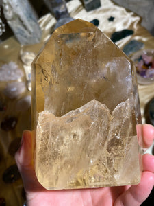 XXL Natural Honey Brazilian Citrine Tower 3.225 lbs (ZA)