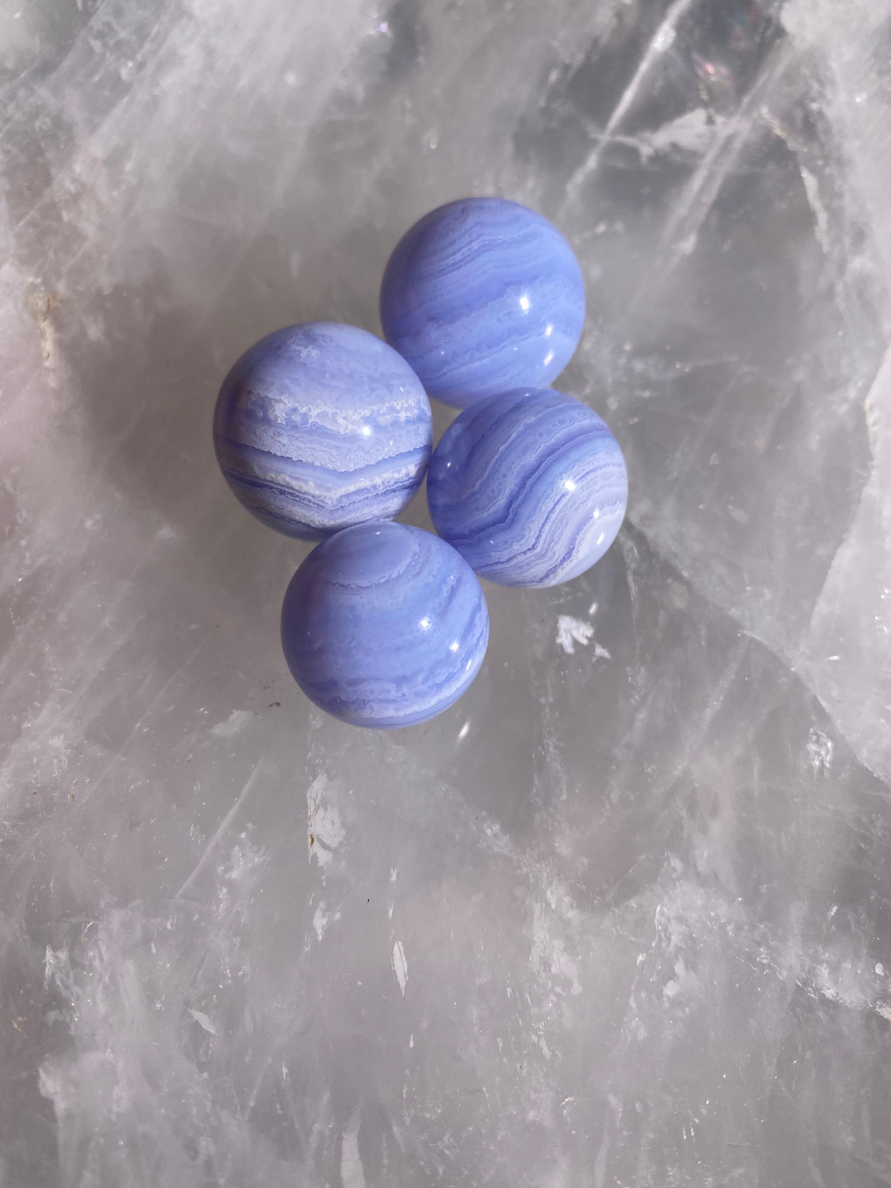 Blue Lace Agate Mini Sphere (1 piece)