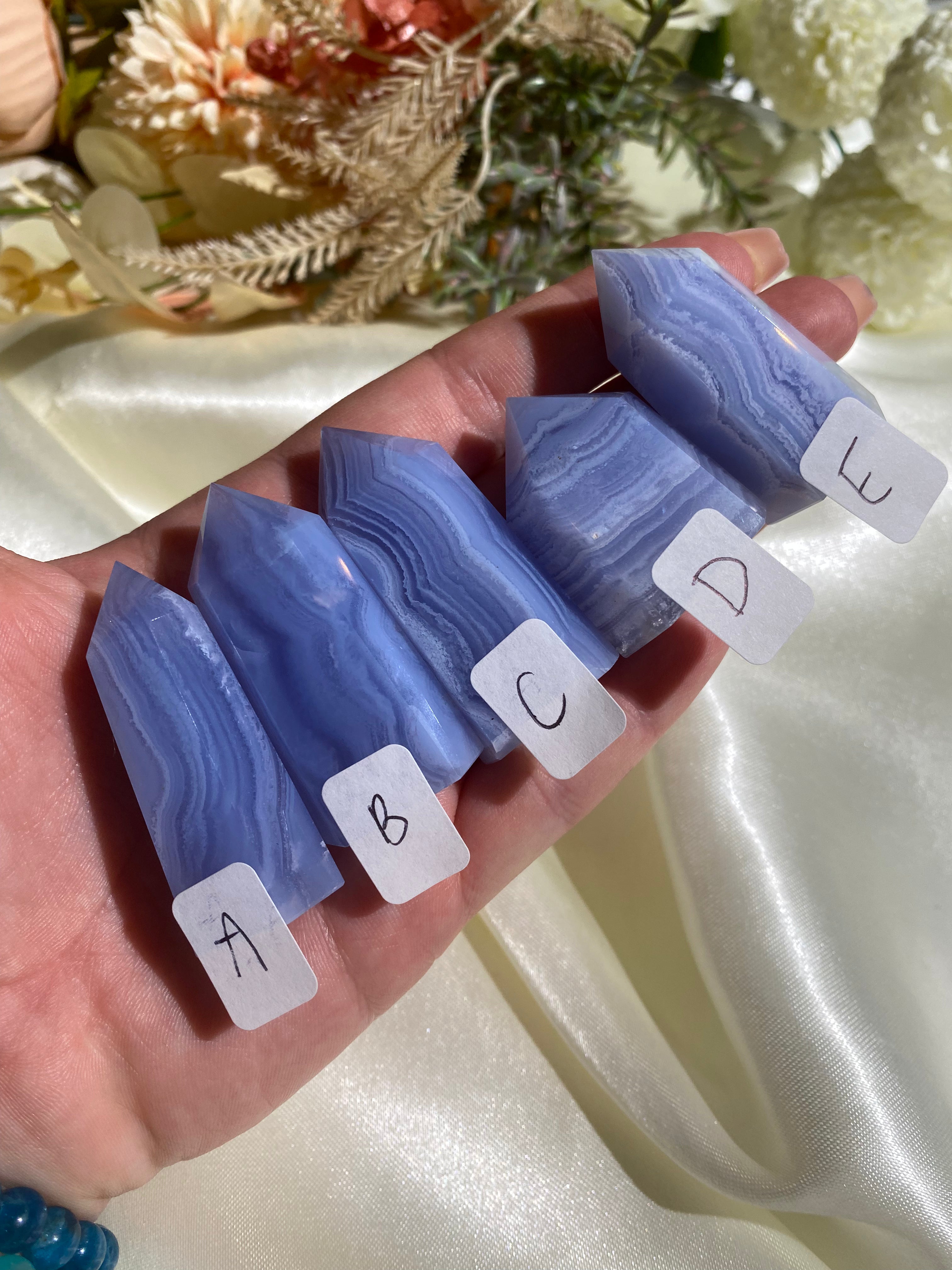 Blue Lace Agate Tower - You Choose
