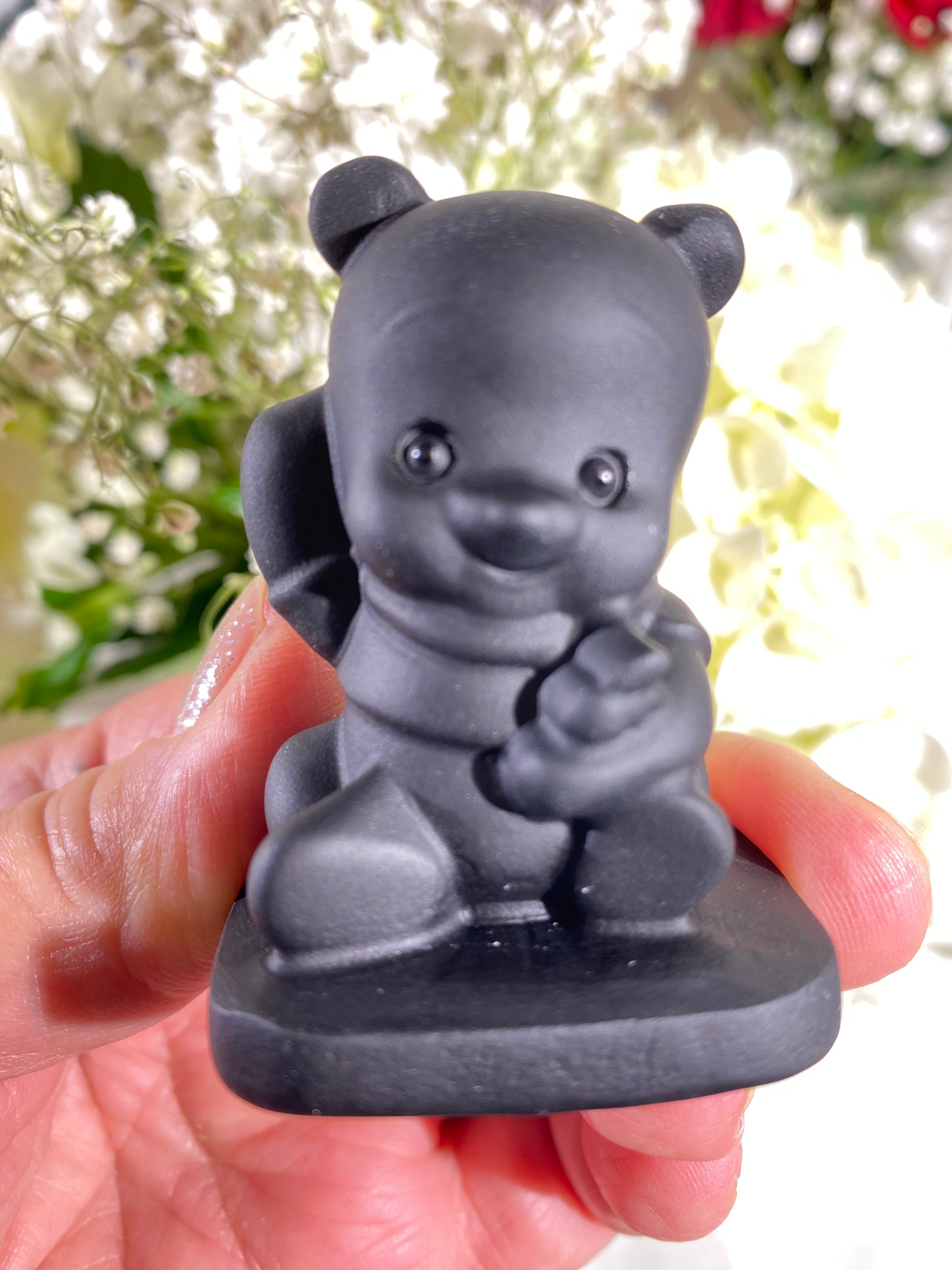 Self-Standing Obsidian Character Carving - Winnie