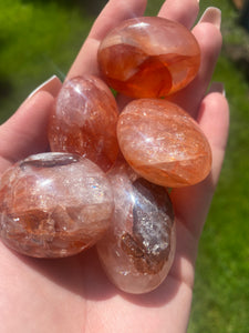 Fire Quartz (Hematoid Quartz) Small Palm/Tumble (1 piece)