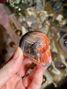 Sardonyx Skull Carving (1 skull)