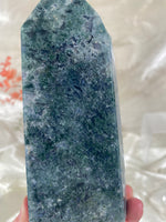 Load image into Gallery viewer, XL Moss Agate Tower (XLMA17)
