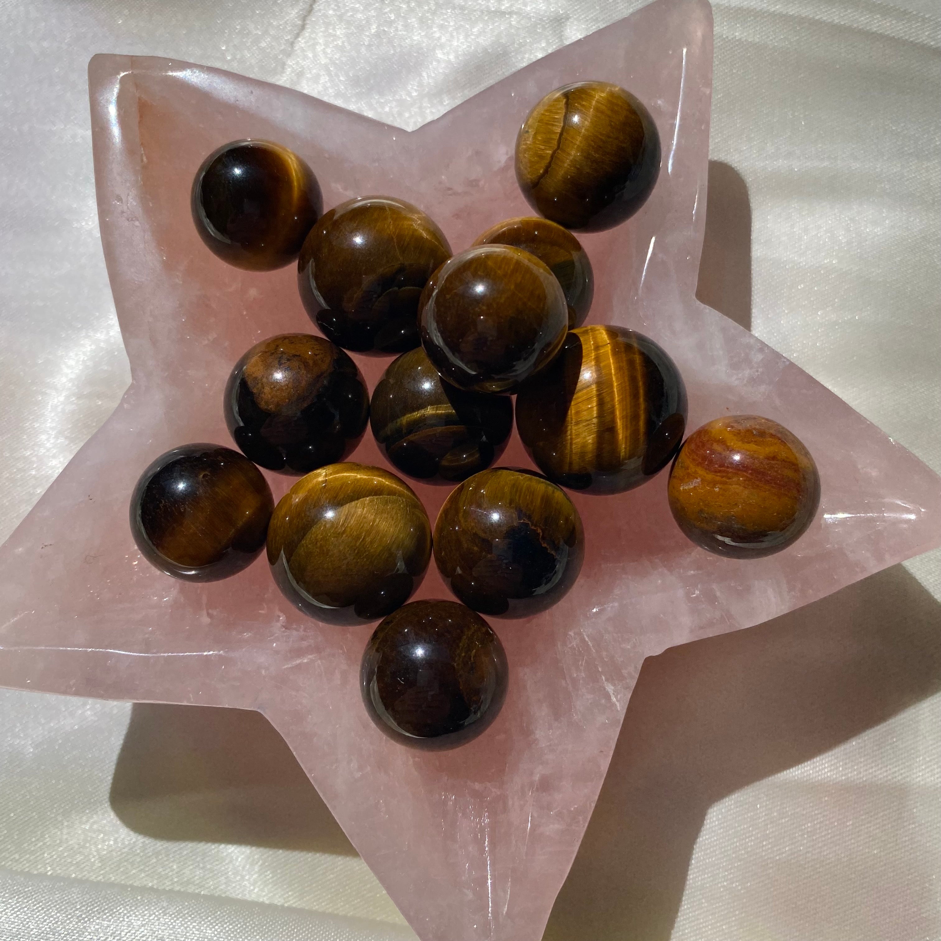 Mini Tigers Eye Sphere (1 piece)