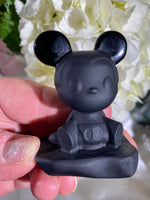 Load image into Gallery viewer, Self-Standing Obsidian Character Carving - Mickey
